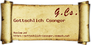 Gottschlich Csongor névjegykártya