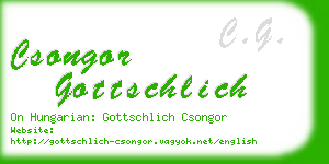 csongor gottschlich business card